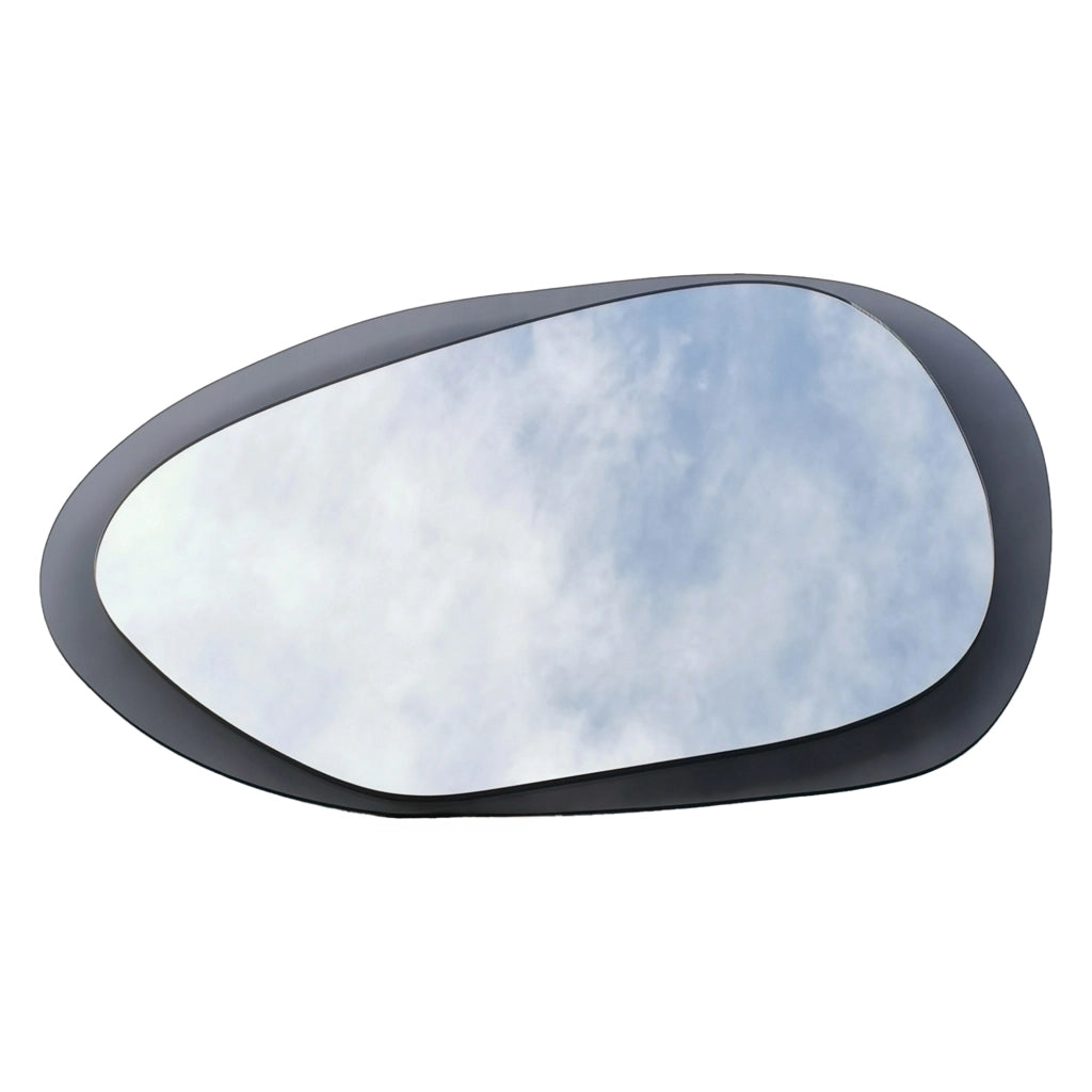 Curti, Specchio Forma Ovale, 55x75h cm Nero Fume