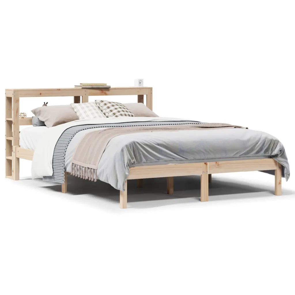 Letto matrimoniale | Letto per adulti | Letto senza Materasso 120x200 cm in Legno Massello di Pino