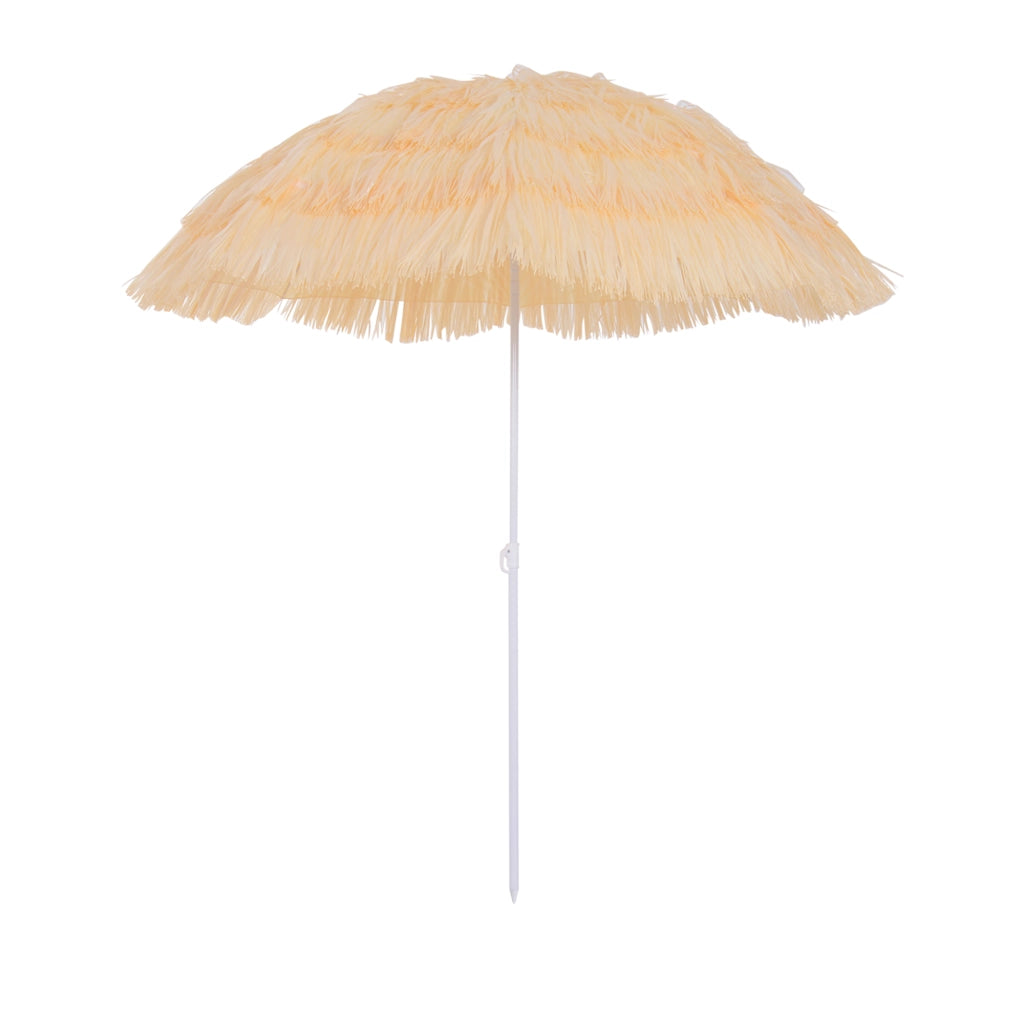 Ombrellone da Spiaggia Inclinabile ¨C Xylo ¨C Poliestere Beige 1.6x2m