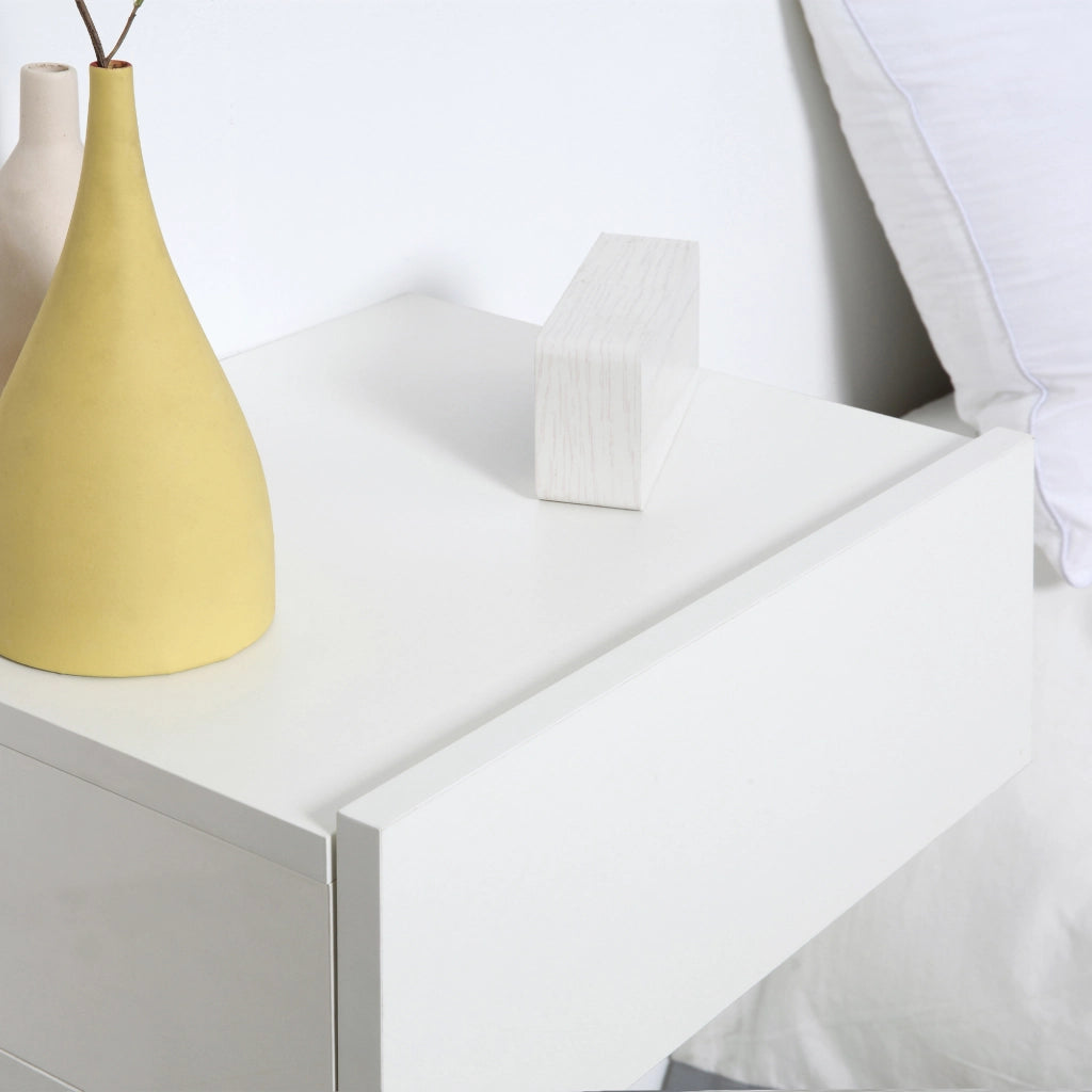 Tavolini da notte a muro ¨C Minimal ¨C Bianco, 2 pezzi