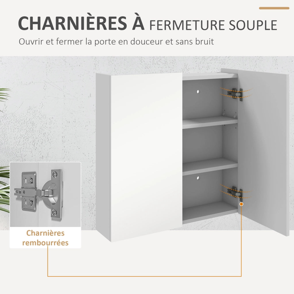 Armadio da bagno con specchio ¨C Minimal ¨C 60x15x60 cm bianco