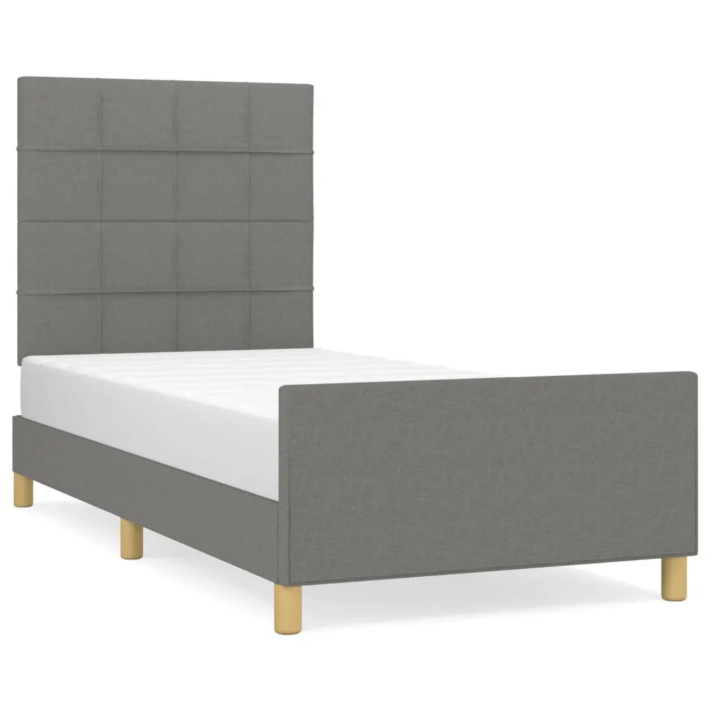 Giroletto senza Materasso Grigio Scuro 90x190 cm Tessuto 3125018