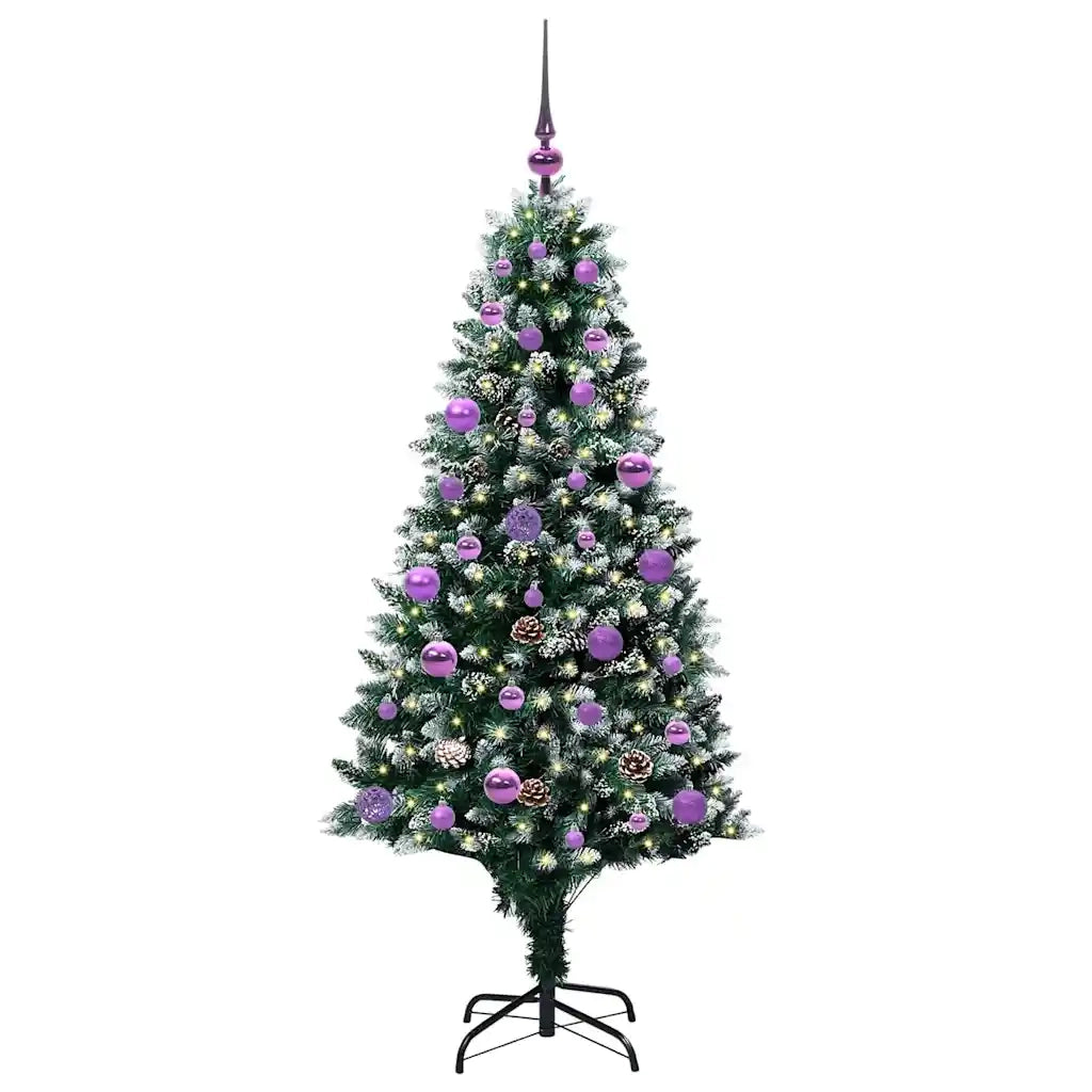 Albero di Natale artificiale con 150 LED Verde 150 cm 3396257