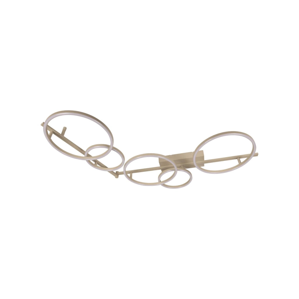 Lampada da soffitto NICOLA 2 ring LED taupe Lucide