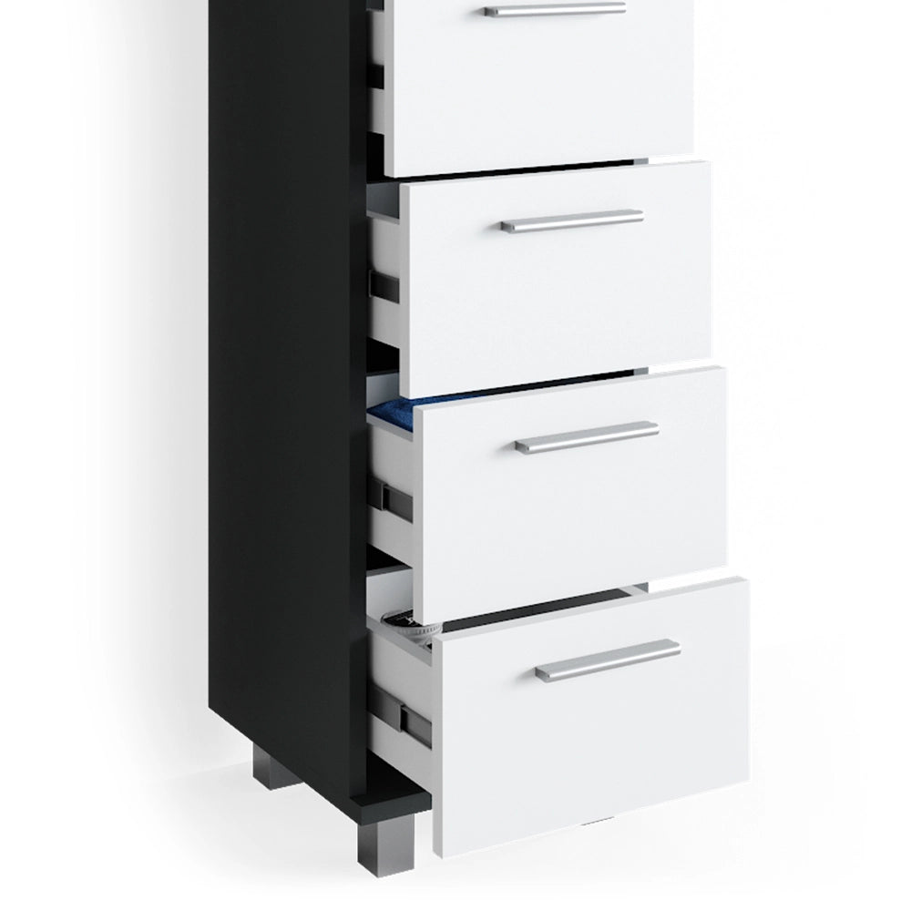 Vicco Cassettiera da bagno Antracite 30 x 95 cm
