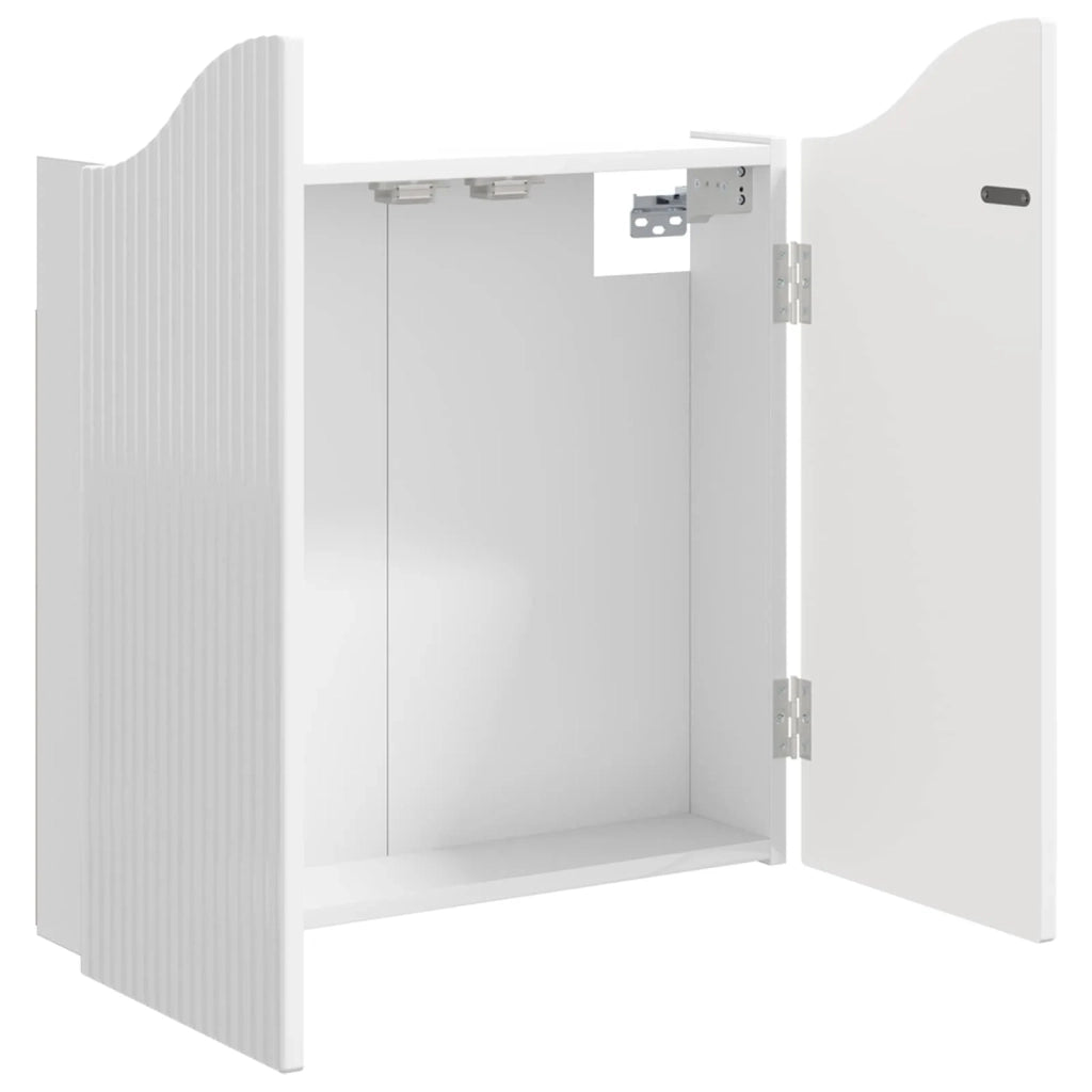 Armadio per Dartboard Bianco Lucido 56 x 12 x 63 cm 8006655