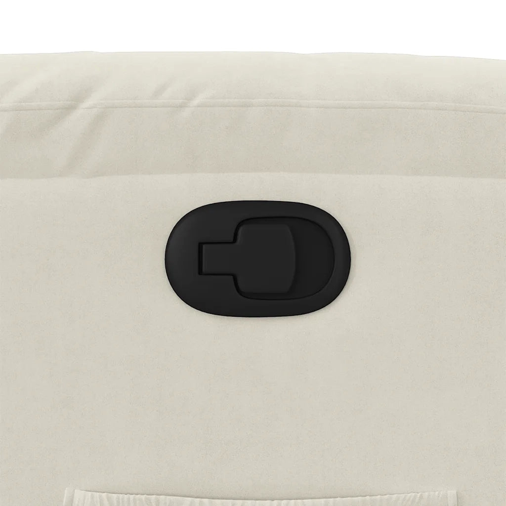 Poltrona | Sedia Relax Reclinabile Crema in Velluto