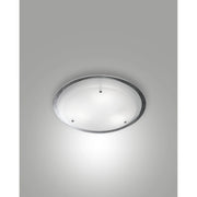 Plafoniera Hill Bianca D33 Metallo e Vetro 1 Luce Stile Elegante e Moderno