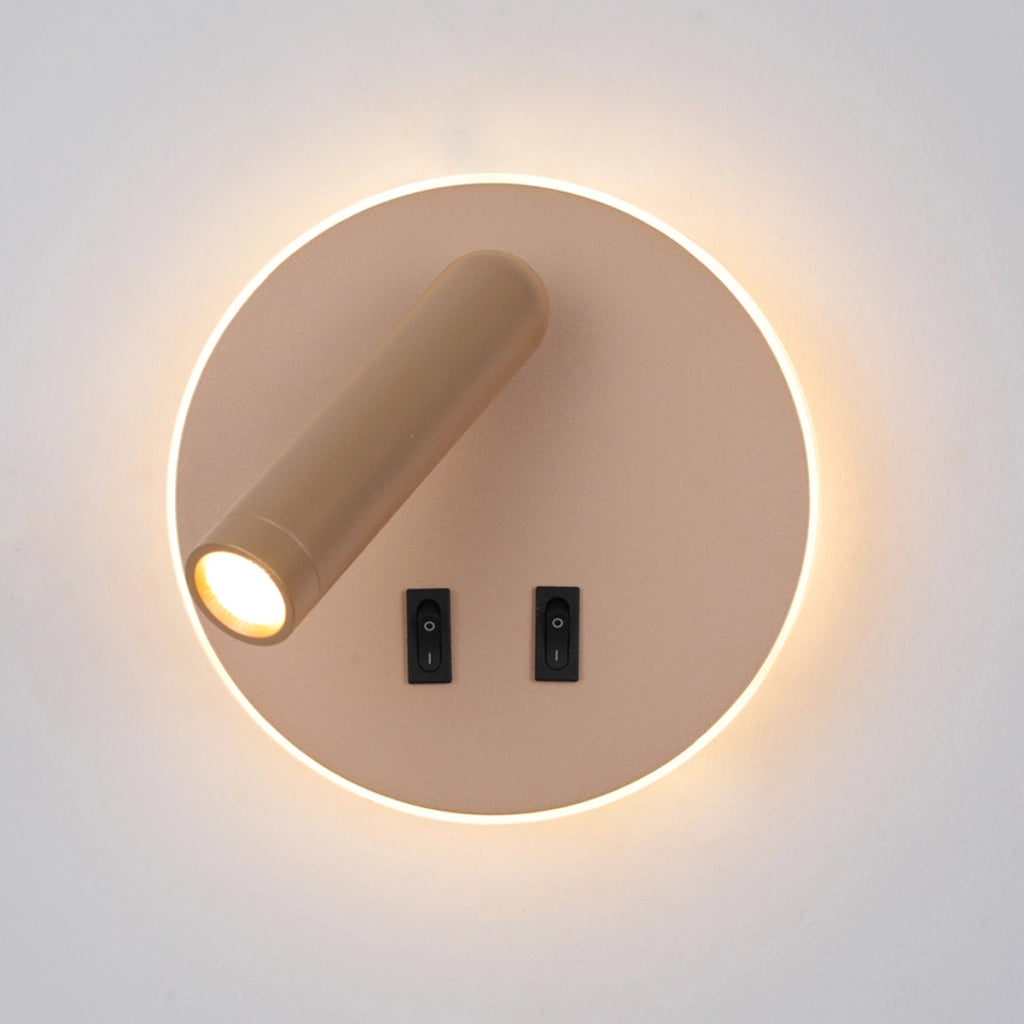 Applique lettura LED 8W oro 3000K con interruttore Italux