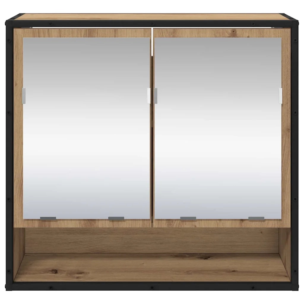 Scaffale da parete con porta Rovere artigianale 65 x 20 x 60 cm 883612