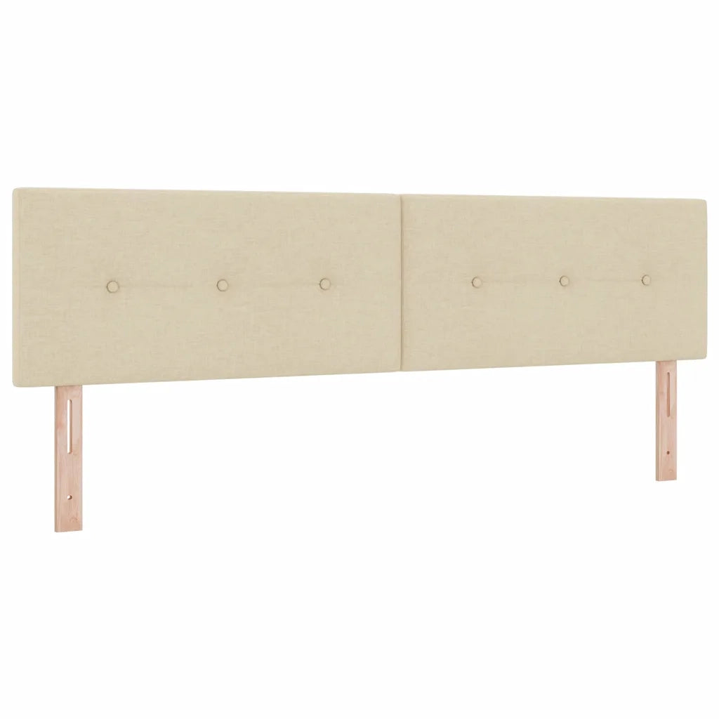 Letto a molle con materasso con led Crema 180 x 200 cm Tessuto