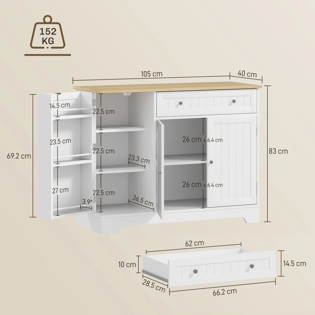 Credenza con Cassetti ¨C zephmum ¨C Bianco
