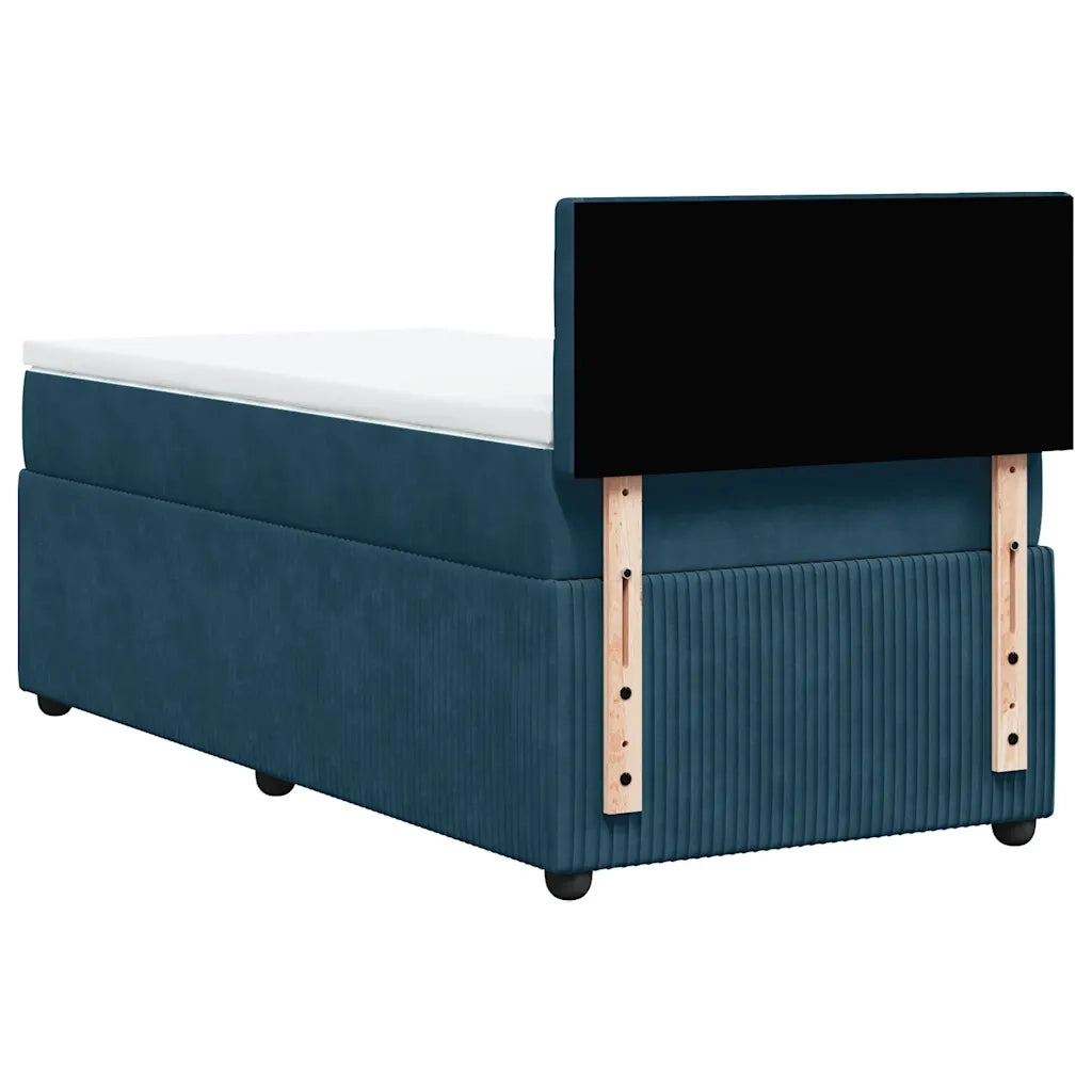 Giroletto a Molle con Materasso Blu 80x200 cm in Velluto 3287606