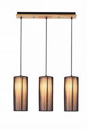 Lampada a sospensione Candellux Kioto 3xE27 nera 120cm