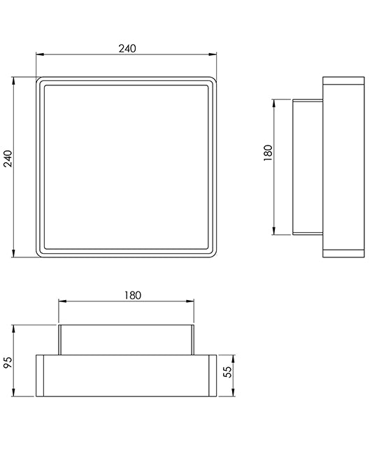 Oban Plafoniera a parete e soffitto IP65 in policarbonato bianco attacco E27 max 42W, design resistente per interni ed esterni, codice 3225-61-102