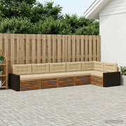 Set di divani da esterno 6 pcs Naturale e Beige 3383426