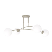 Plafoniera PREGOS a sfere 4 luci E14 beige Emibig