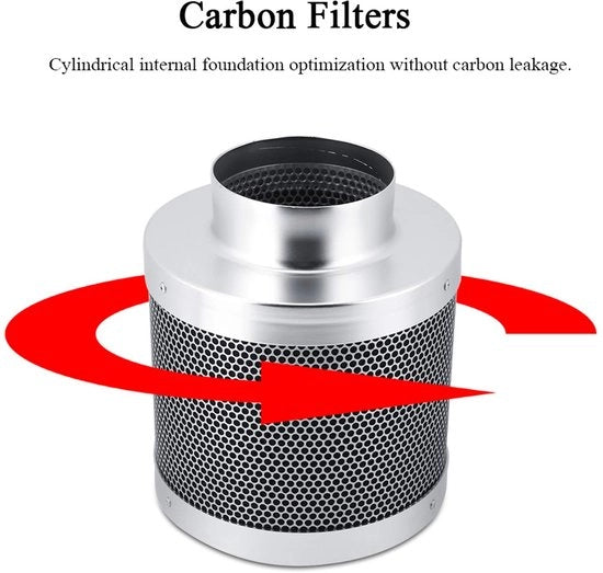 Filtro a gas per coltivazione idroponica 200 mm - Filtro dell'aria - Raffreddatore di odori - Coltivazione idroponica - Altezza 10,2 cm - Utilizzo professionale