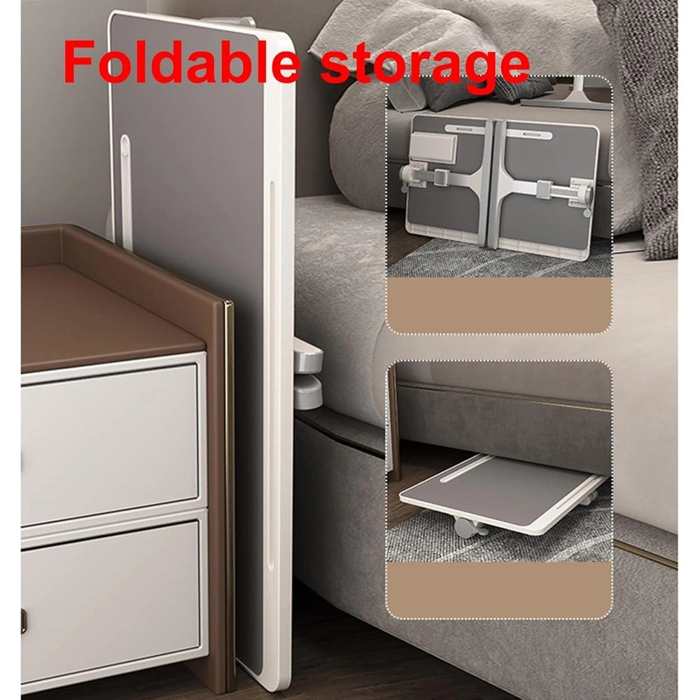 Trade Shop - Tavolino Da Letto Regolabile Con Gambe Pieghevoli Divano Scrivania Per Computer Portatili -