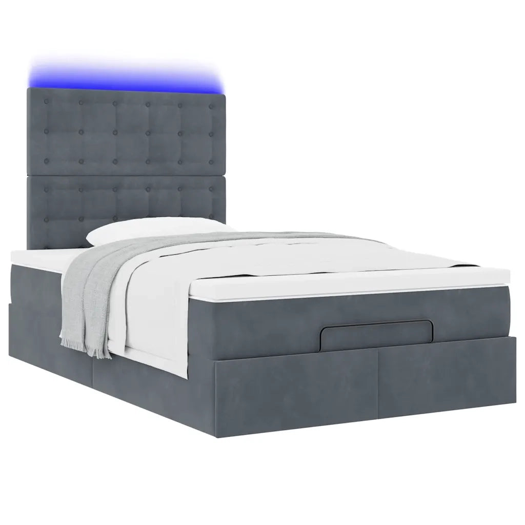 Struttura Letto Pouf con Materassi 120x200 cm Velluto 3314457