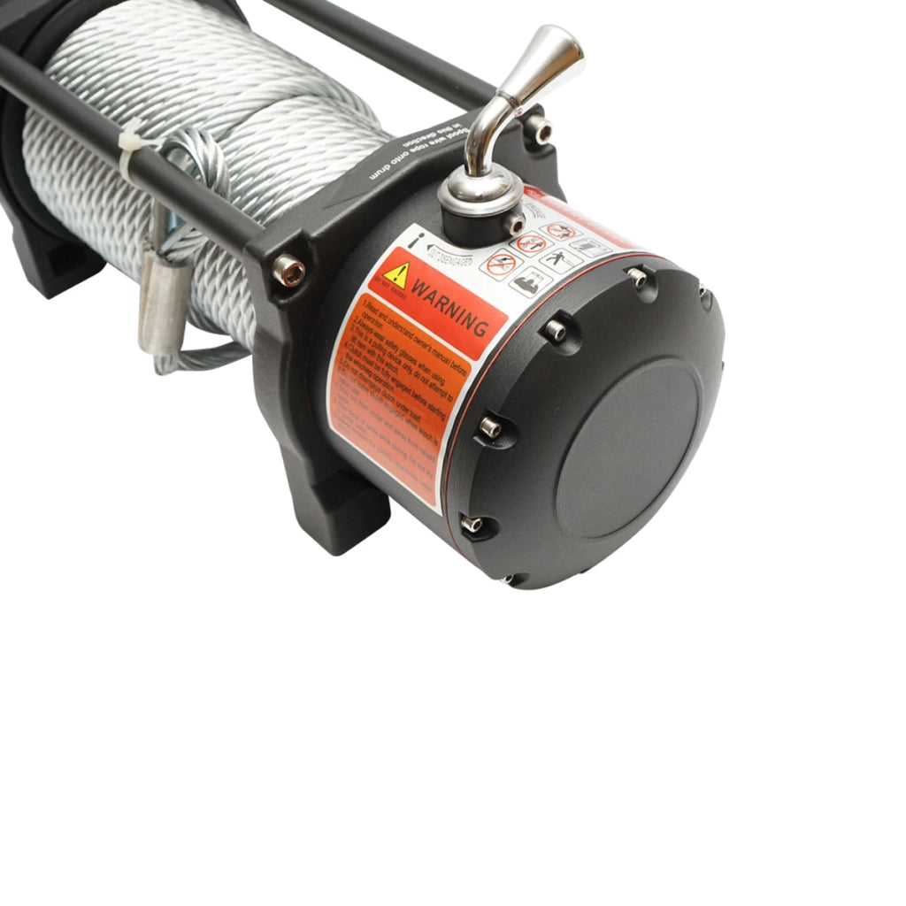 Verricello elettrico con telecomando 12V, 5 CV, cavo in acciaio 4,3T (9500 libbre) 9x24m solenoide 400A Breckner Germany