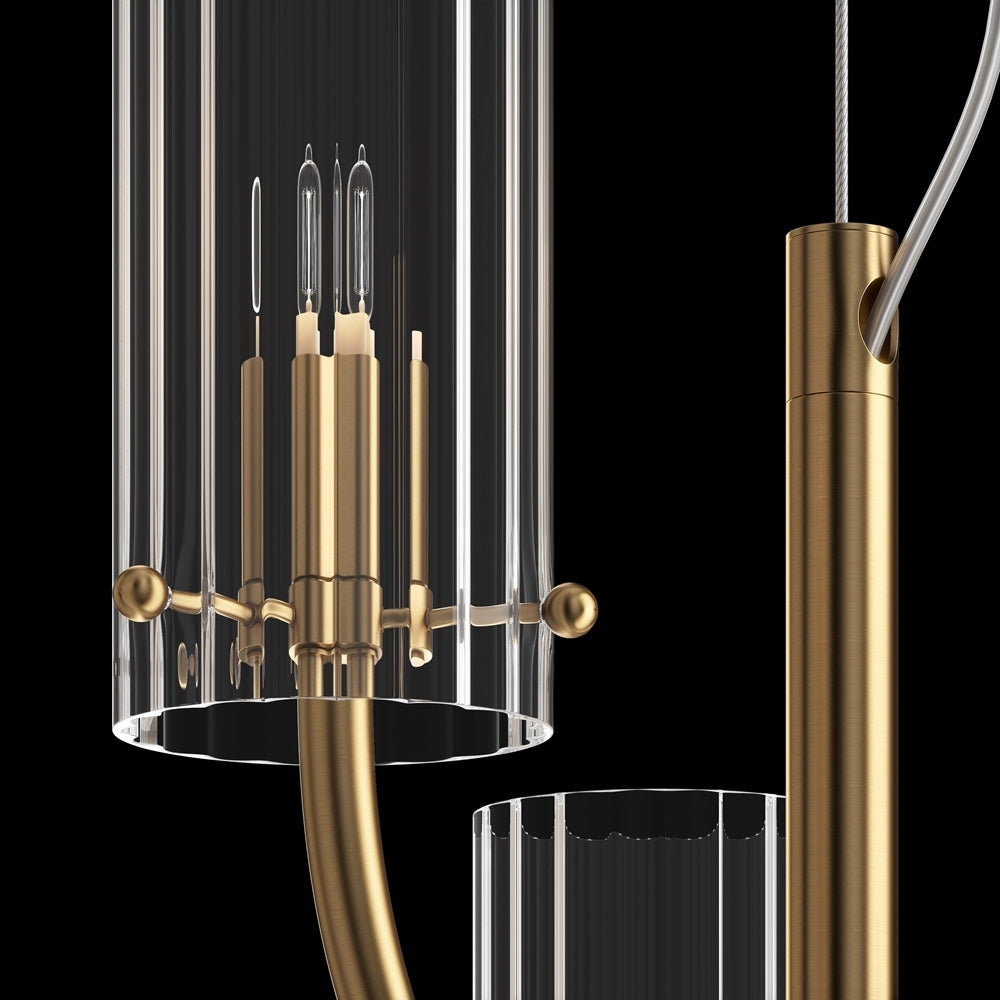 Lampada a sospensione Maytoni Arco ottone 3 luci Ø35