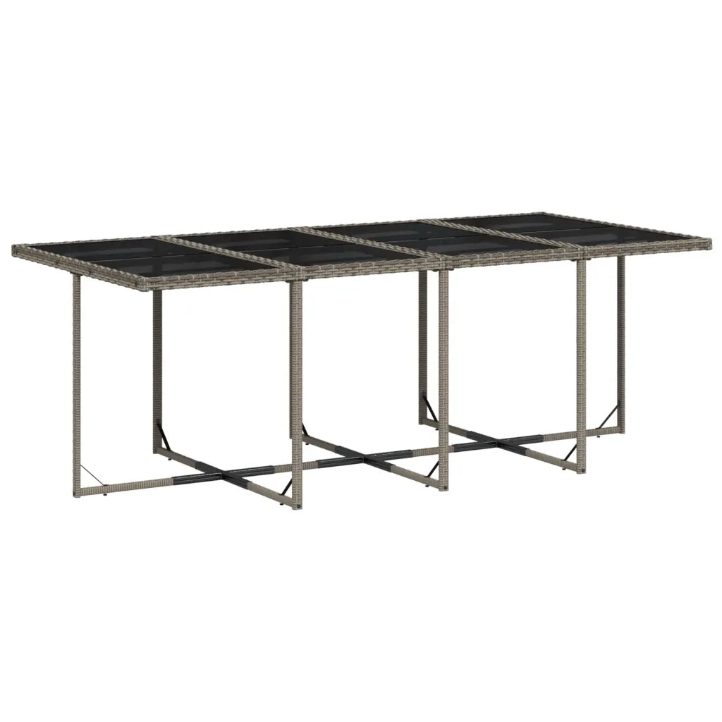 Set da pranzo da giardino da 9 pz con Cuscini in Polyrattan Grigio 3278052