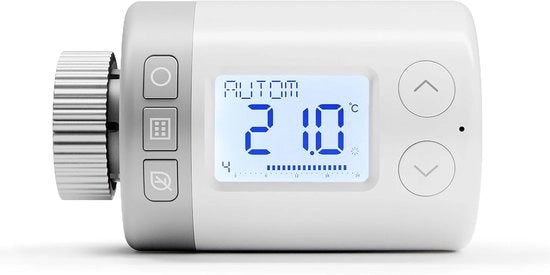 Regolatore di temperatura intelligente per radiatori - Valvola termostatica programmabile per radiatori - Bianco