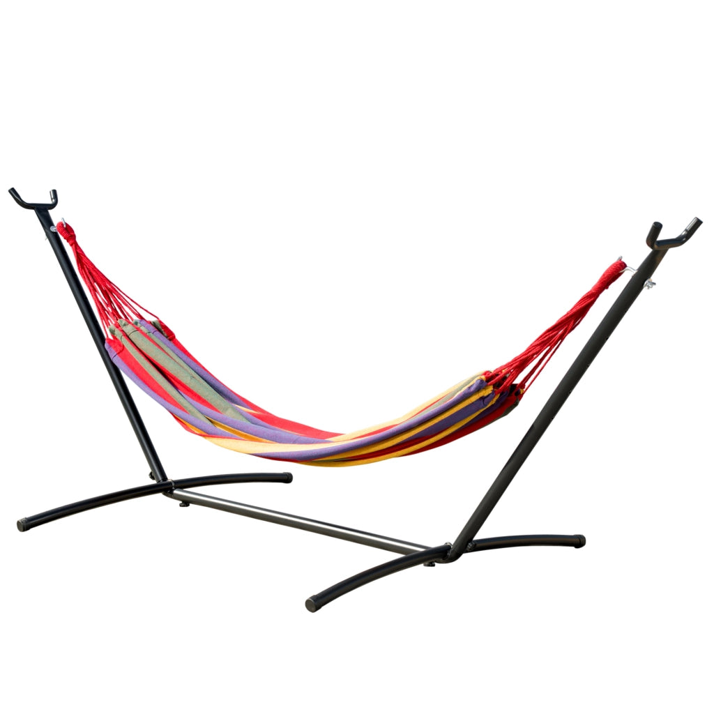 Amaca da Giardino Autoportante ¨C zephmum ¨C Acciaio, Cotone Multicolor, Custodia Inclusa