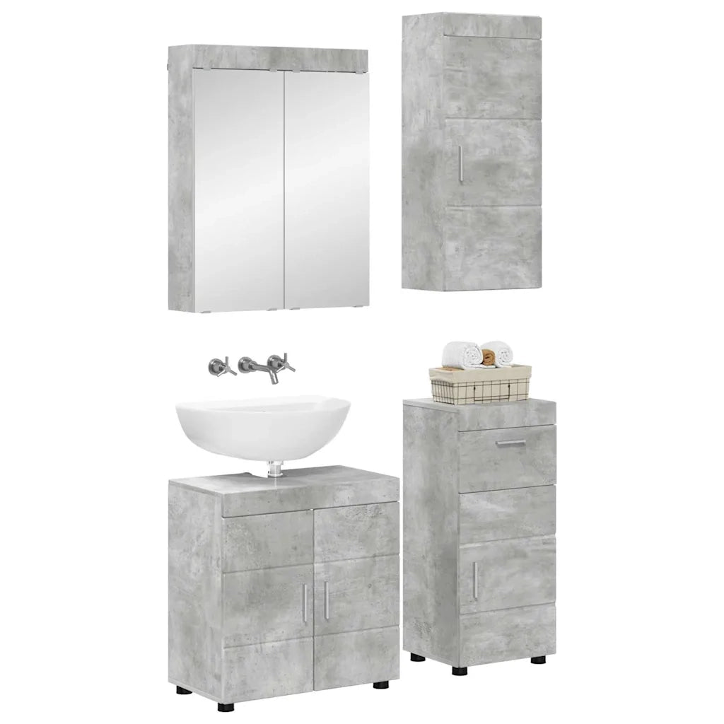 Set di mobili per il bagno TULUM 4 pcs Grigio cemento 3398047
