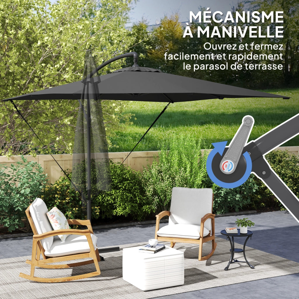Parasole da giardino esterno ¨C Minimal ¨C grigio 250x250 cm