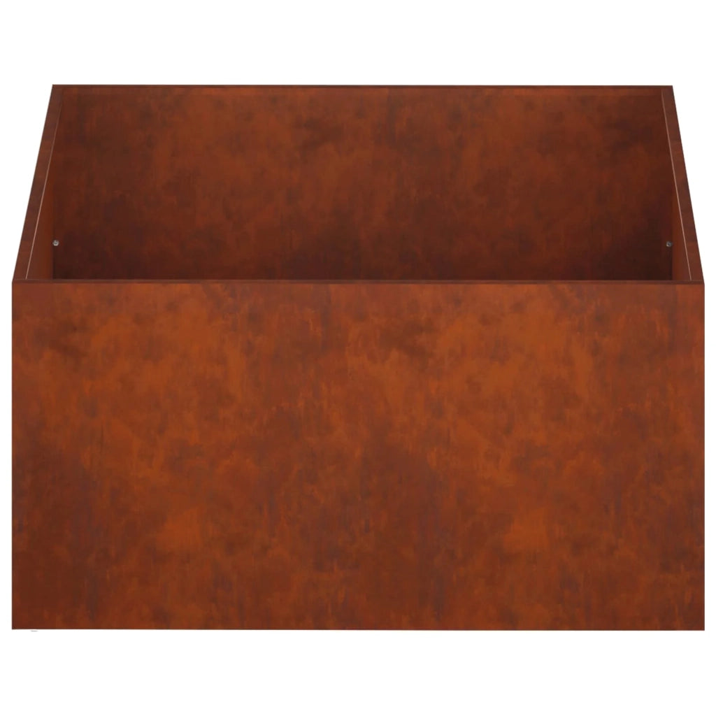 Vaso da giardino 2 pz Ruggine 60 x 60 x 40 cm Acciaio Corten 8005105