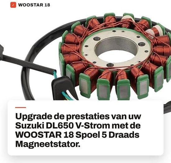 Componente di Scambio Magnetostatico 18 Spire 5 Fili - Vervanging per Suzuki DL650 V-Strom 2015-2022 - Componente di Commutazione - Parte di Ricambio Automobilistica - Alta Qualità - Possibilità di Personalizzazione - Magnetostatore per Motore