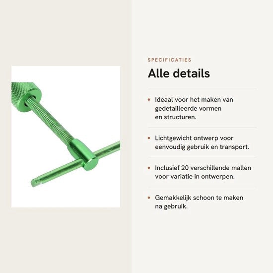 Kit di modellazione ceramica con estruttore rotante in acciaio inossidabile - inclusivo di 20 matrici - peso 122 g - pressa per argilla