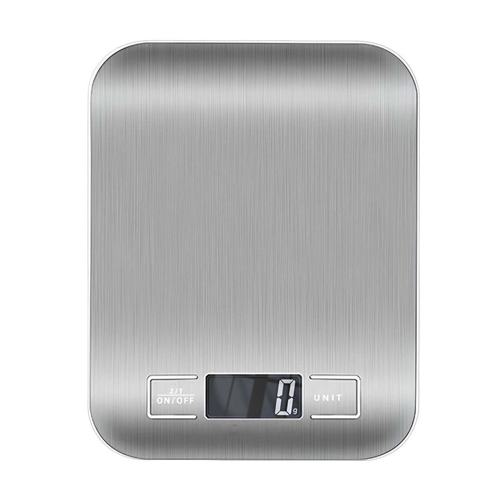 Bilancia da Cucina Digitale con Schermo LCD e Capacità 10 kg Precisione 1g Argento Max excell