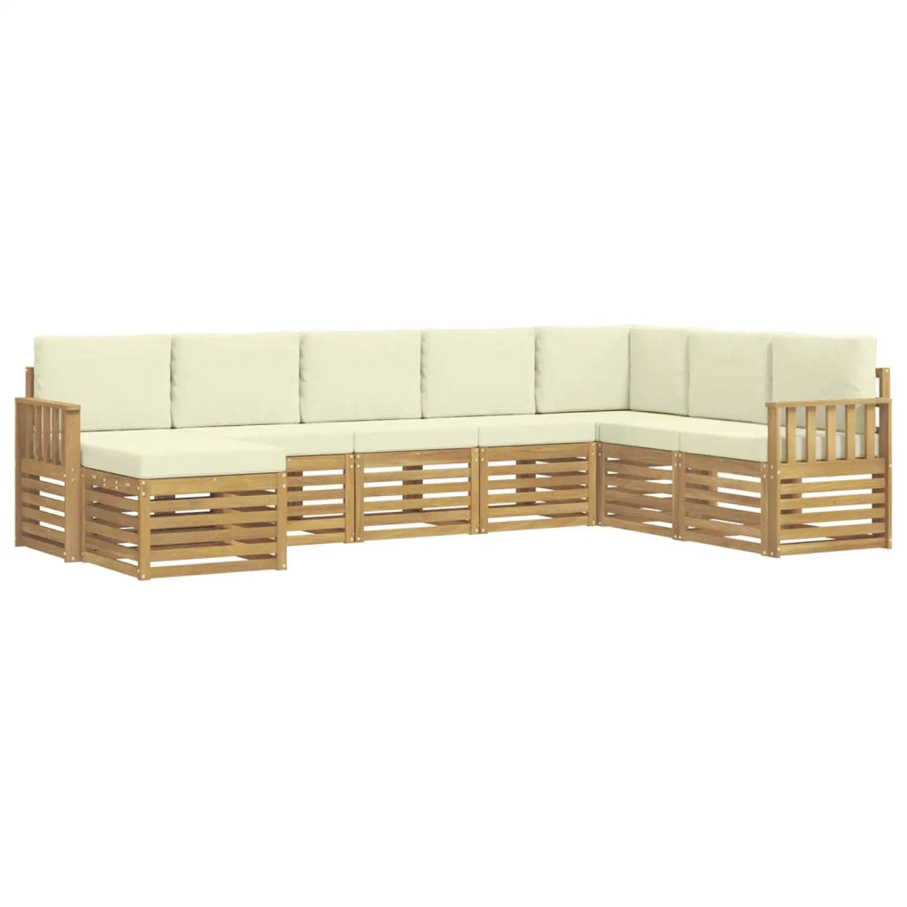 Set di divani da esterno 8 pcs Bianco e Crema 3392305