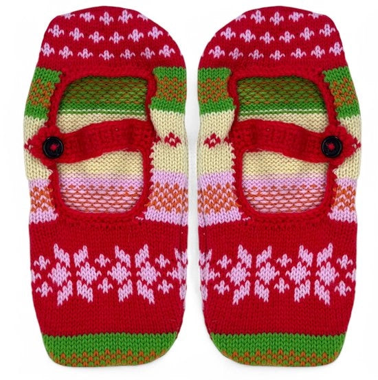 Pantofole per donne - Pantofole con suola antiscivolo - Calzini norvegesi - Caldo e comodo - 100% Poliacrilato
