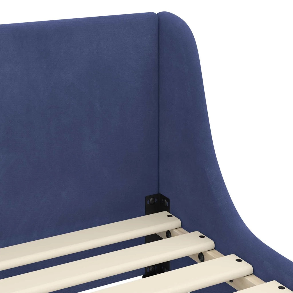 Struttura letto bambini con testata Blu Polizia 90 x 190 cm 42010883
