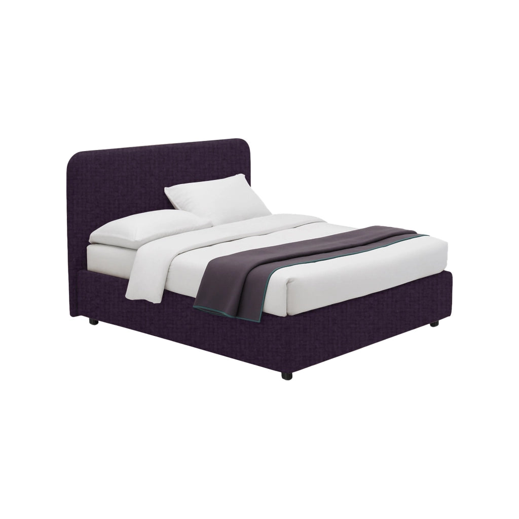 Reading, Letto Singolo Sfoderabile Made in Italy, Viola