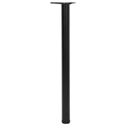 Set Gambe Tavolo Altezza Regolabile Nere 870 mm