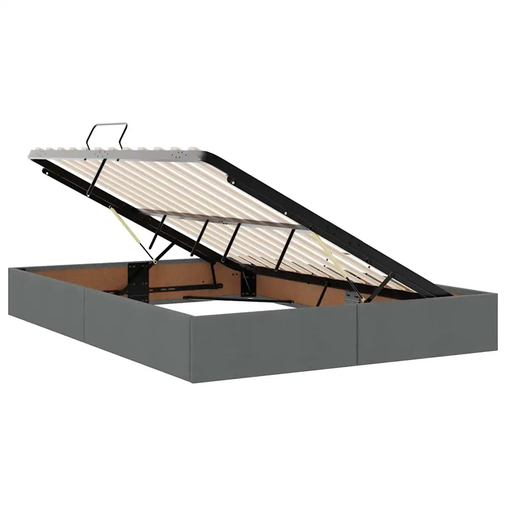 Letto con contenitore e materasso Grigio scuro 140 x 200 cm 3370450