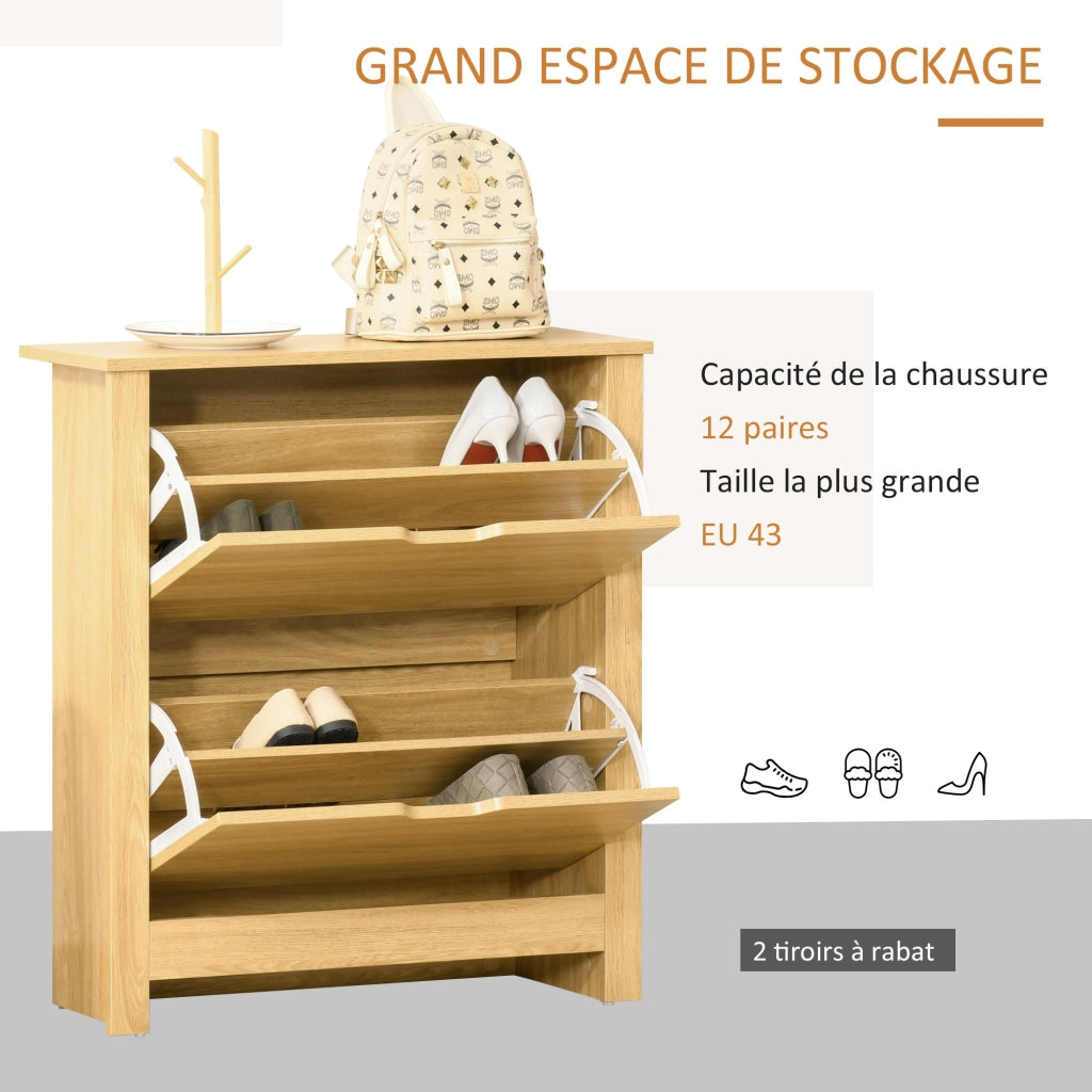 Scarpiera ¨C zephmum ¨C Legno, 2 Ante, Bianco