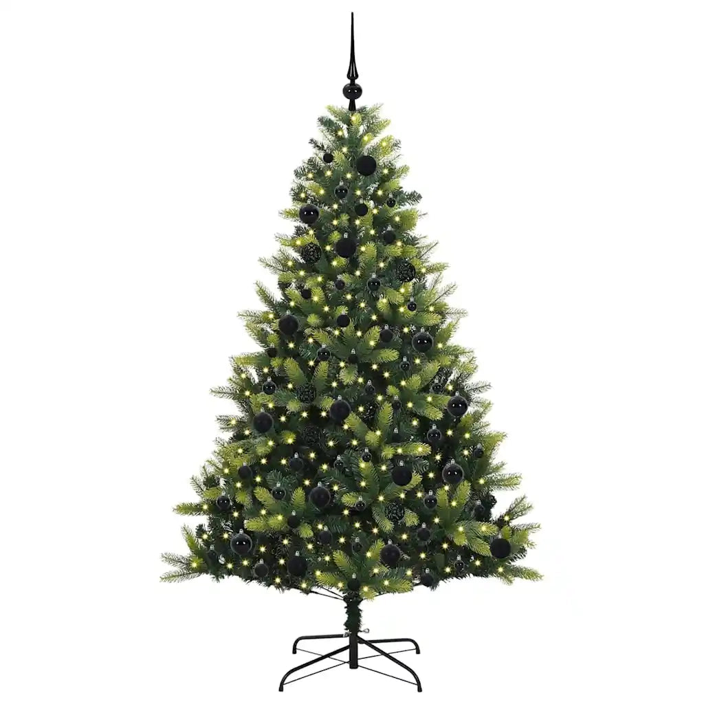 Albero di Natale Artificiale a Cerniera con 300 LED 180 cm 3395992