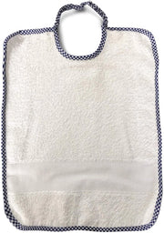 Asciugamano per bambini con elastico – 100% cotone 34 x 28 cm, blu