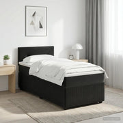 Letto box spring con materasso Nero 100 x 200 cm Velluto 3451621
