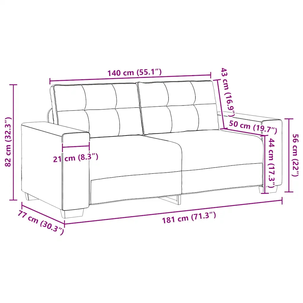 Divano Divanetto-Sofa Rosso Vino 140 cm in Velluto 460716