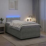 Letto box spring con materasso Grigio Chiaro 120 x 190 cm 3453101