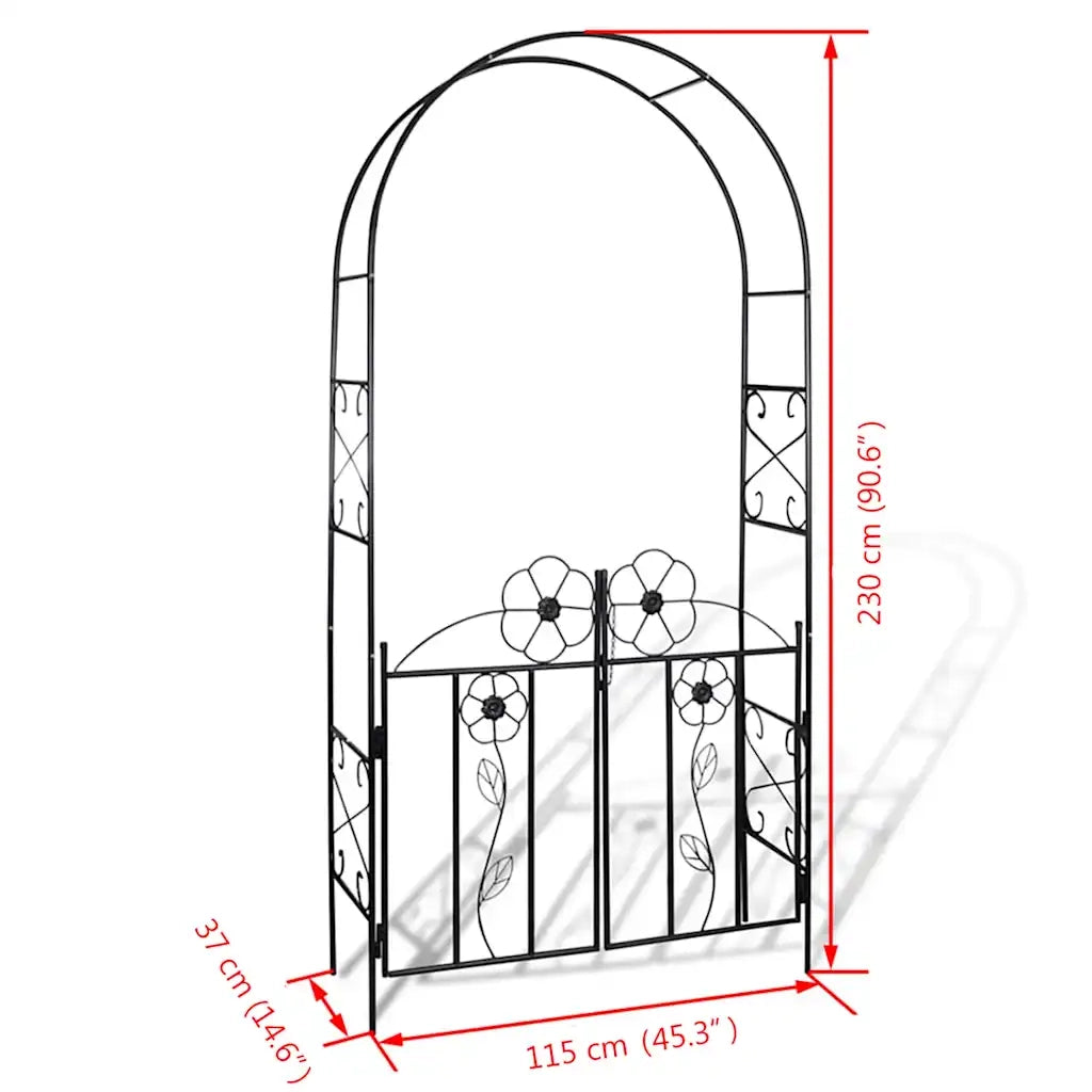 Arco con porta da giardino per piante rampicanti CFW7510247
