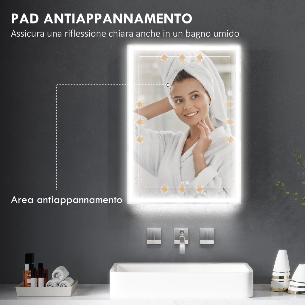 Armadietto Bagno con Specchio e Luci LED ¨C Zephmum ¨C Nero