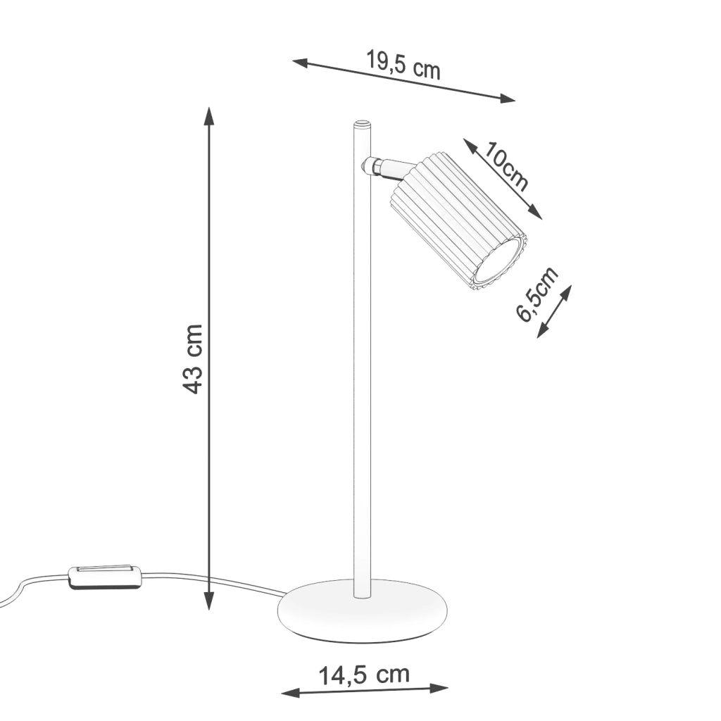 Lampada da tavolo KARBON taupe
